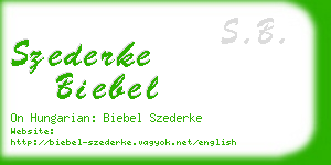 szederke biebel business card